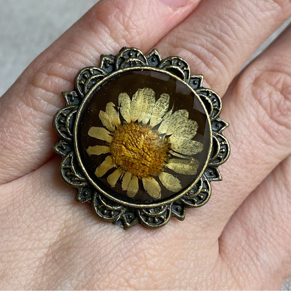 Pressed Flower Ring